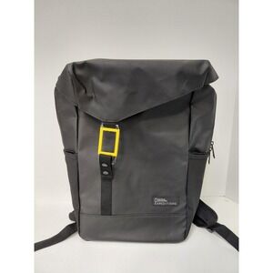 National Geographic Expeditions Backpack Matte Black Recycled Travel Bag Vintage
